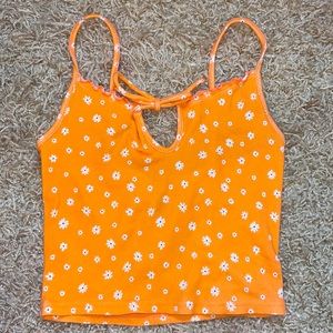 Small Me to We Orange Tank Top